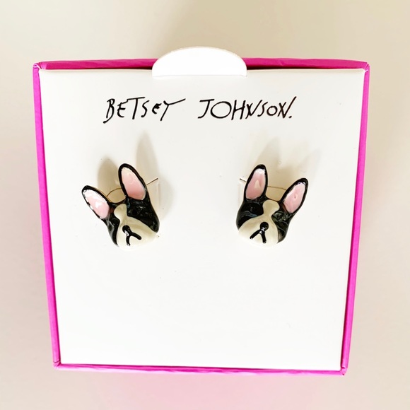 Betsy Johnson “Frenchie” Earrings ! - Picture 2 of 3